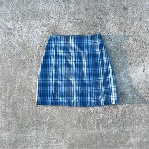 Blue Plaid Brandy Melville Women's Skirt